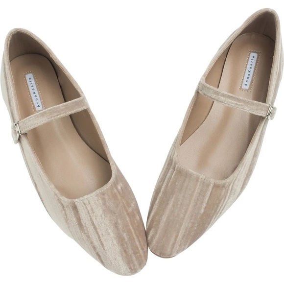 TSKO COSKI Womens Velvet Mary Jane Ballet Flat Size 38 US Size 7.5 - Picture 2 of 12